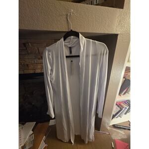 Made by Johnny New with Tags White Open front Long Chunky Knit Cardigan